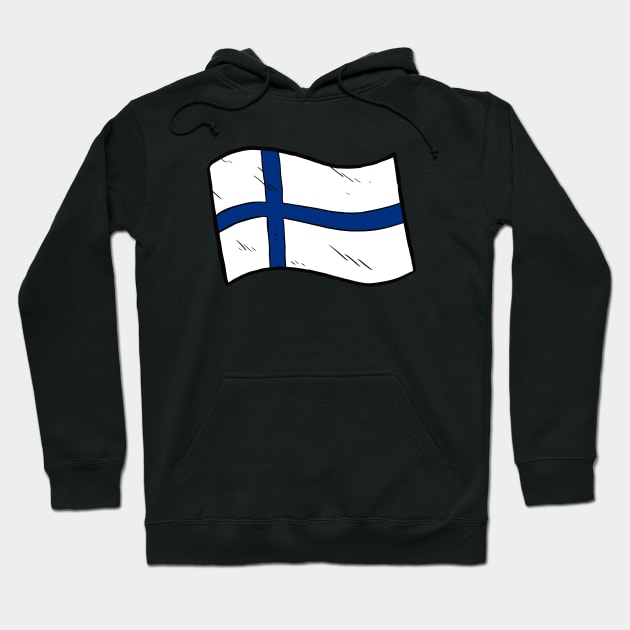 Flag of Finland Hoodie by Baddest Shirt Co.